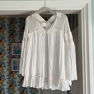 ShowMeYourMumu white coverup crochet dress XS